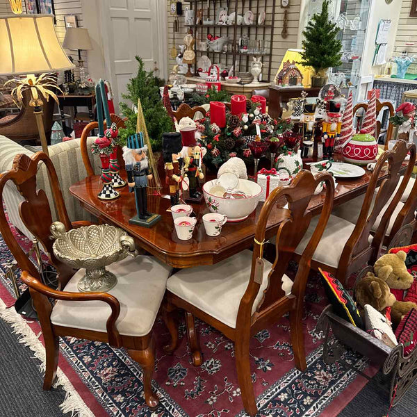 Cherry Dining Table and 8 Chairs