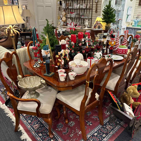 Cherry Dining Table and 8 Chairs