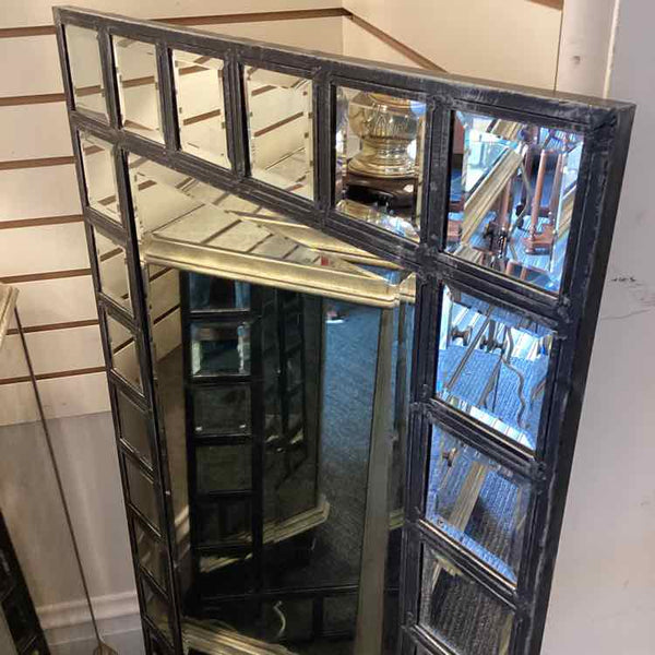 Beveled Metal  Framed Mirror