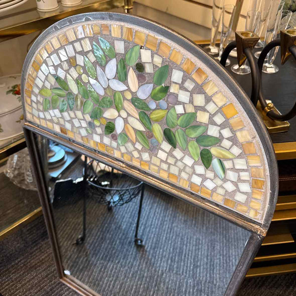 Mosaic Metal Arched Mirror