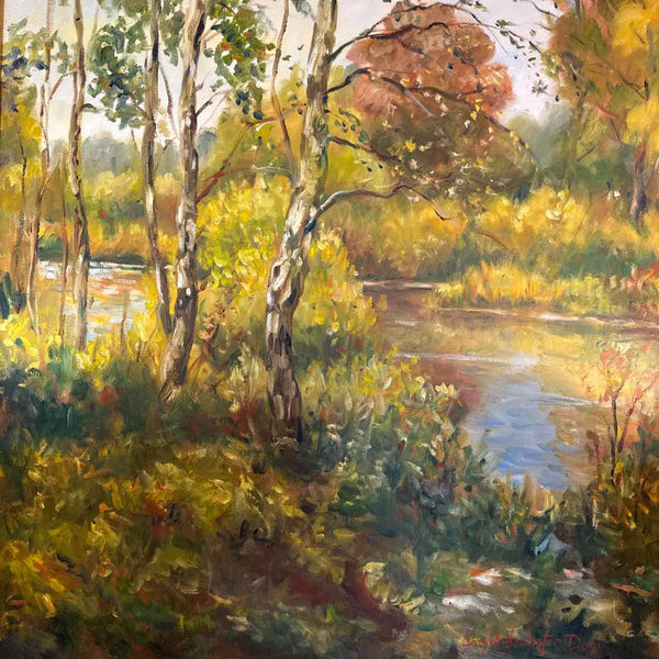 Birch Trees Oil Painting