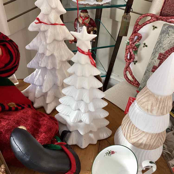 Ceramic Matte White Light-Up Tree