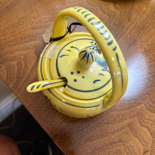 Yellow Ceramic Basket