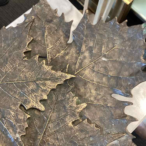 Three  Leaf Metal Decorative Bowl