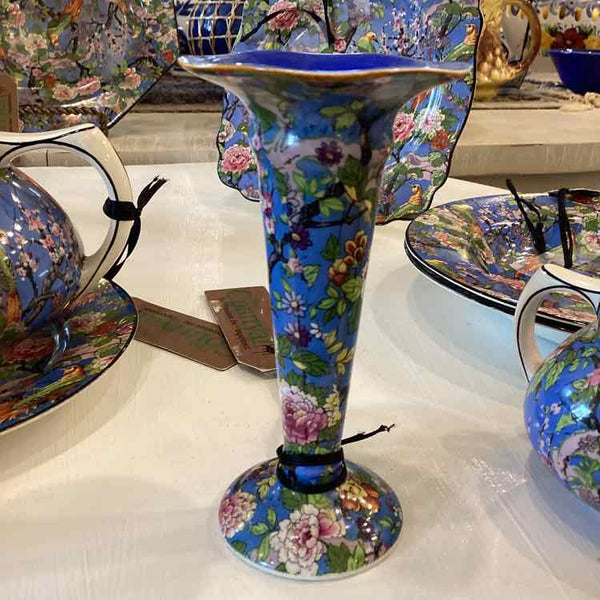 Crown Ducal Blue Chintz Vase