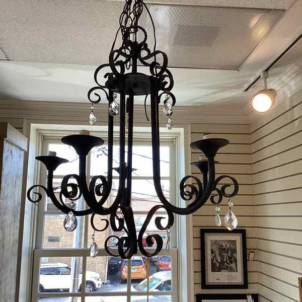 Black Iron 5 Light Chandelier