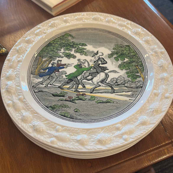 5 Ironstone Picturesque Plates