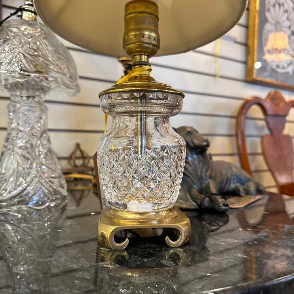 Waterford Crystal And Brass Lamp
