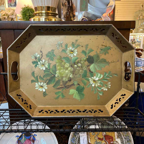 Tole Tray With Flowers