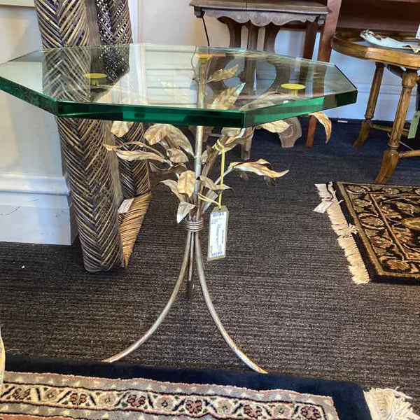 Vintage Hollywood Glass Top Table