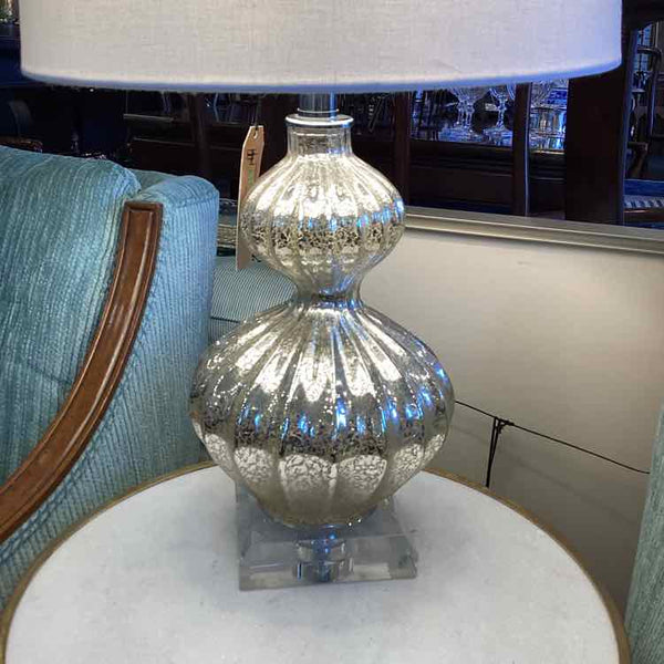 Mercury Glass Lamp With Shade