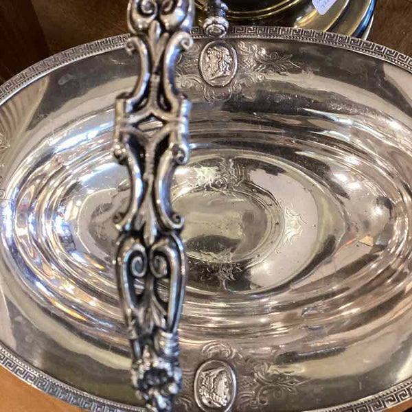 19thC SLP Figural Bridal Basket