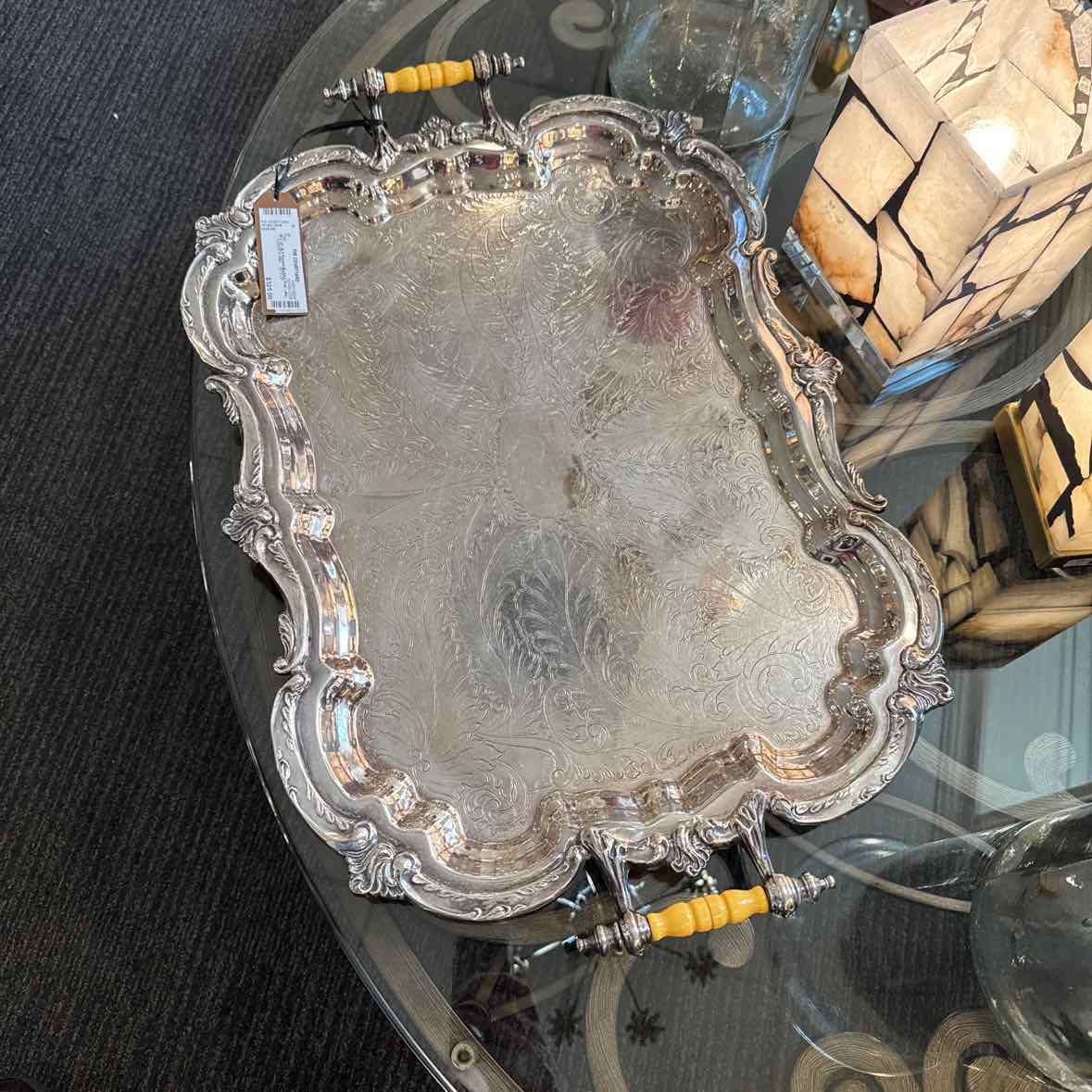 SLP Footed Butlers Tray - Am. Sheffield