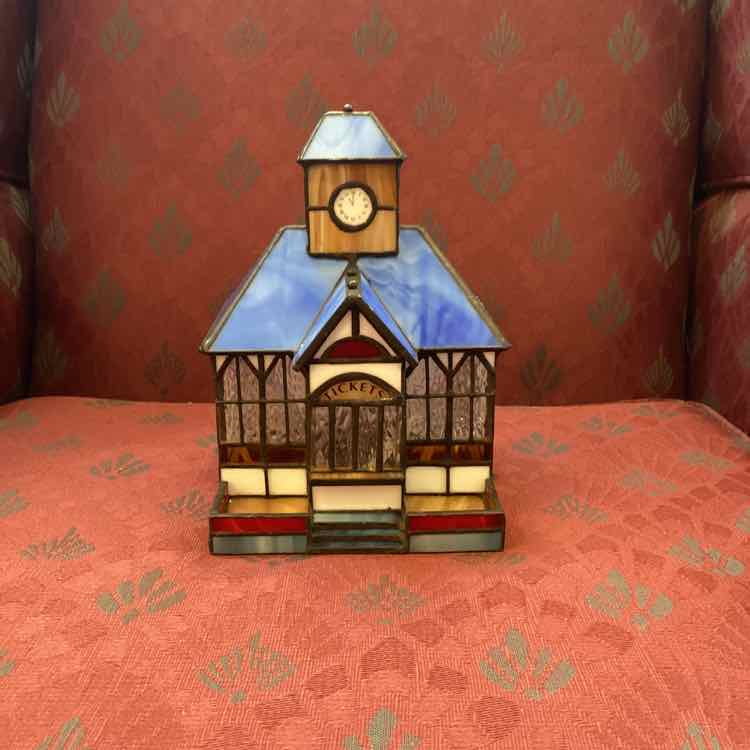 Stained Glass  Ticket Station w/Light