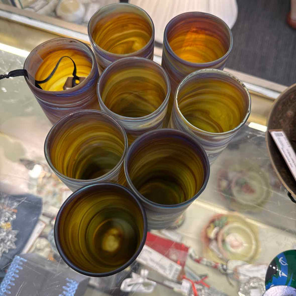 Hand Blown Phoenician Glasses - Set of 8