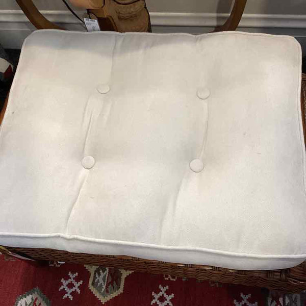 "As Is" Rattan Ottoman