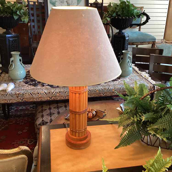 Vintage Rattan "Bamboo"  Lamp