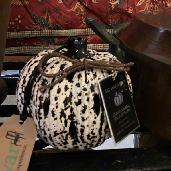 Black And White Ceramic Pumpkin