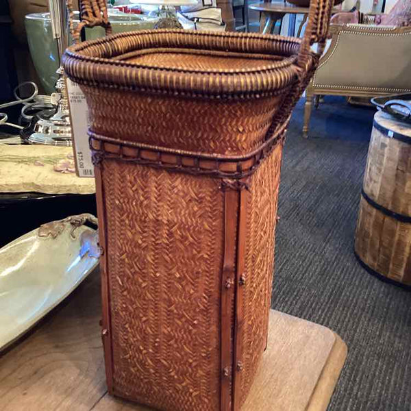 Japanese Bamboo Ikebana Flower Basket