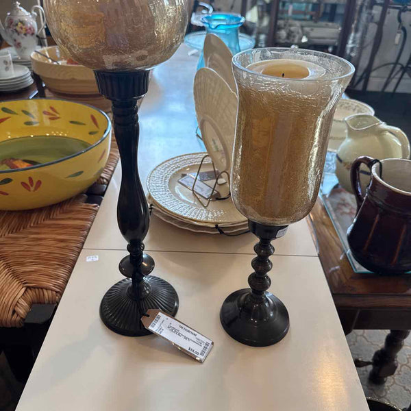 Pair Of Hurricane Candlesticks