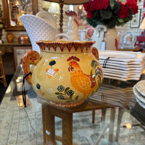 Two-Handled Rooster Pot/Vase