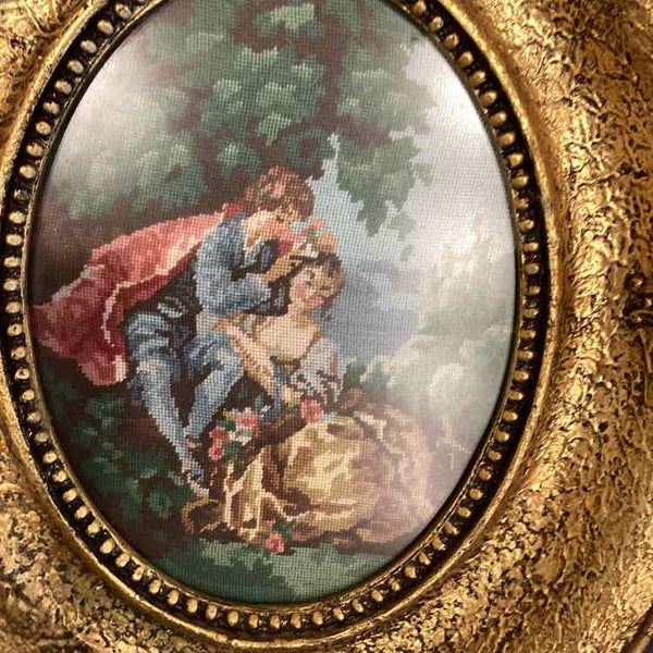 Gold Framed Needlepoint