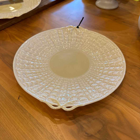 Cream Belleek "Bows" Plate
