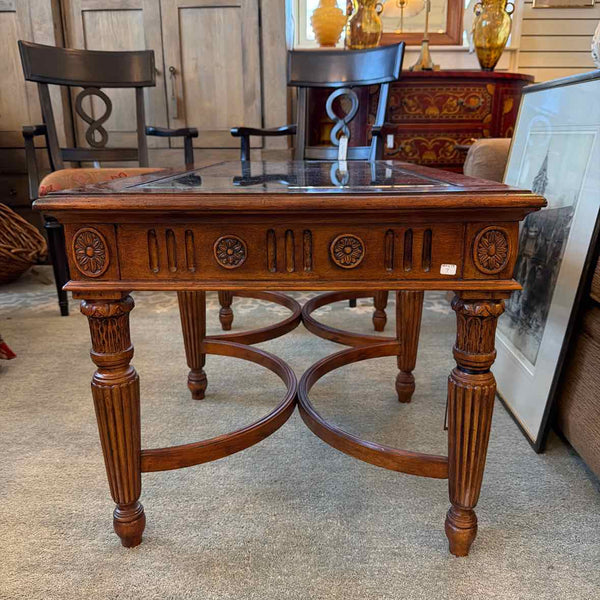 Hekman Coffee Table with Glass Top