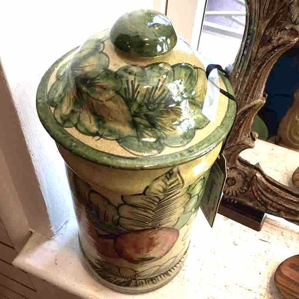 Handpainted Ceramic Jar