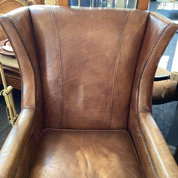 "As Is" Whittemore Sherrill Leather Wingback Chair
