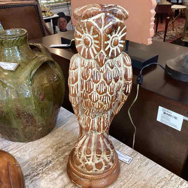 Sarried Wood Owl Sculpture