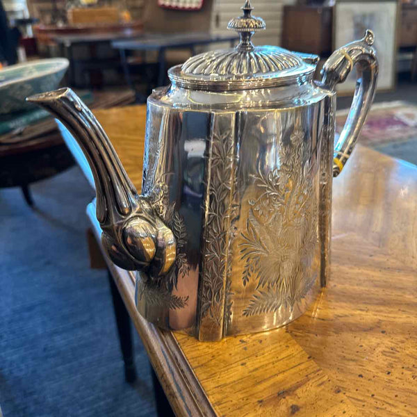 Early 20th C Engraved Coffee Pot