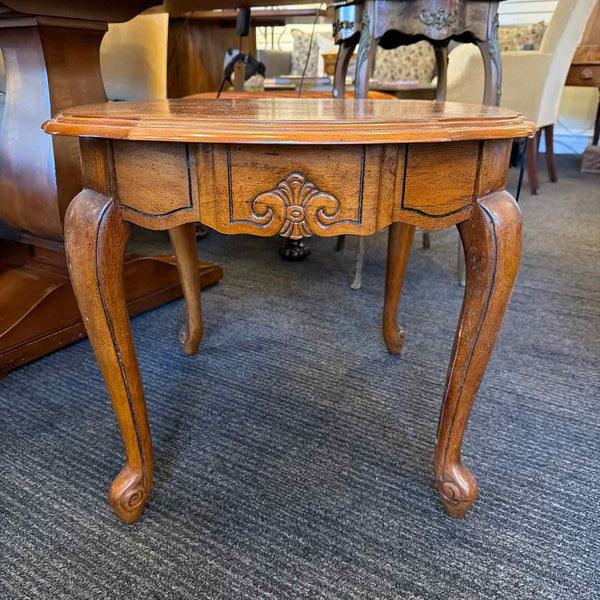 Parquet Oval Side Table