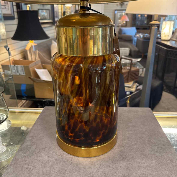 Glass And Brass Lamp