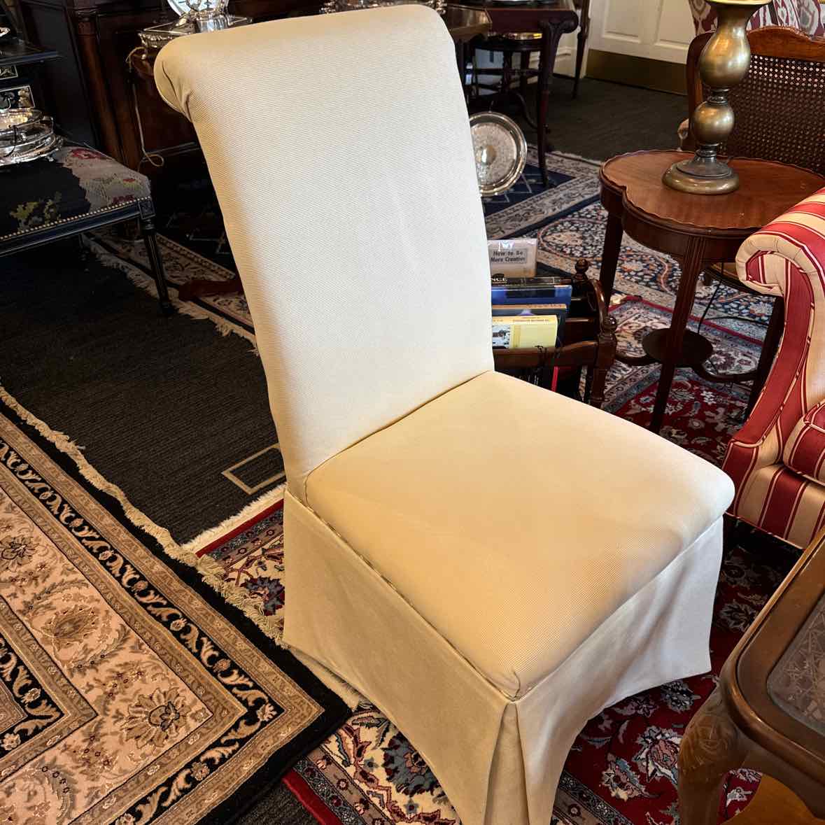 Four Cream  Slipper Chairs