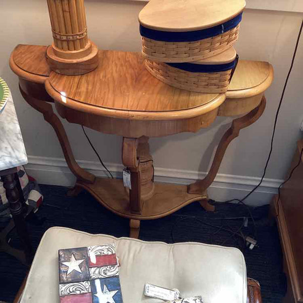 Vintage Biedermeier Style Demilune Table