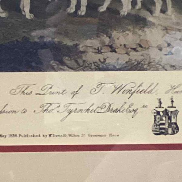 Hunt Scene Engraving "Winfield"