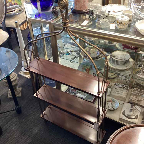 Iron and Wood Wall Mount Display Shelf (Tassel Foot)