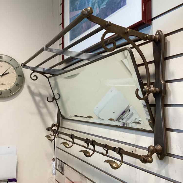 Hanging Glass And Metal Coat Rack