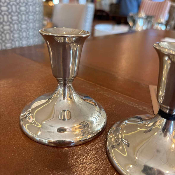 Pair Of Silverplate Candleholders