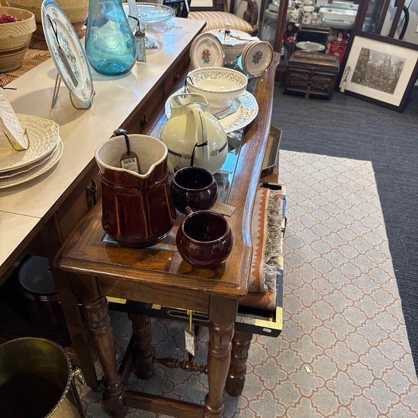 Wood And Glass Console Table
