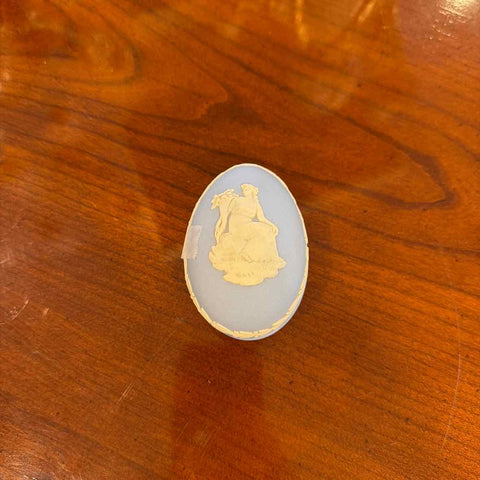 Blue/White Jasperware Egg Box (Wedgwood)