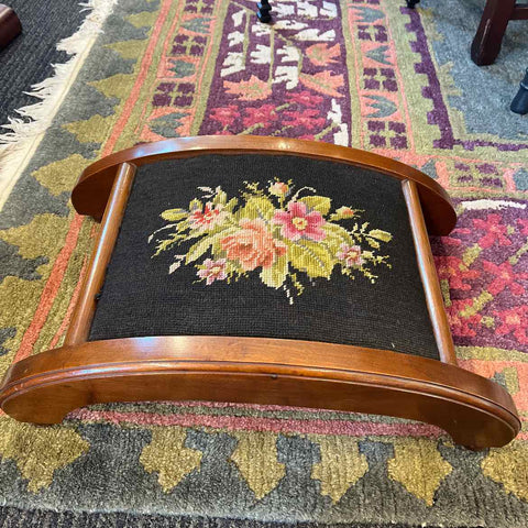 Vintage Needlepoint Stool