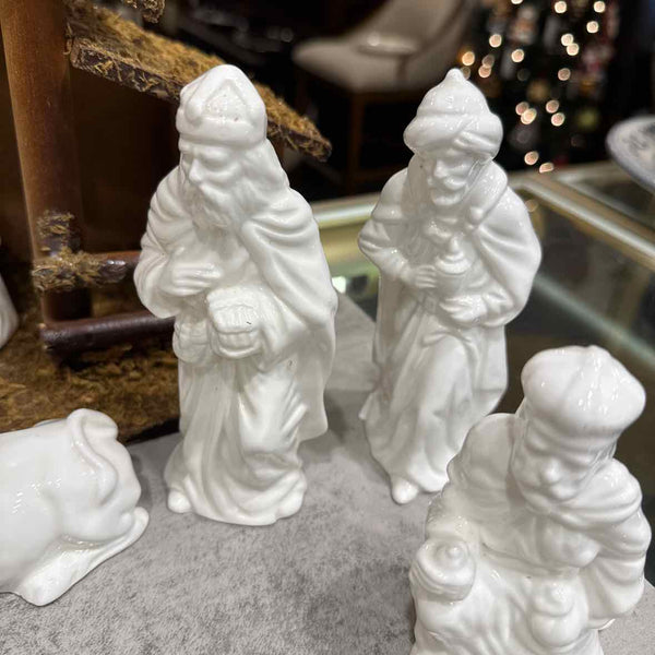 10 Pc Nativity Set - White Porcelain