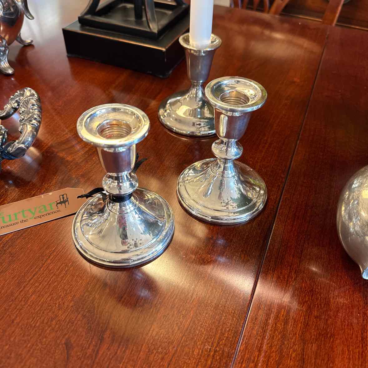 Pair of Sterling Silver Candleholders