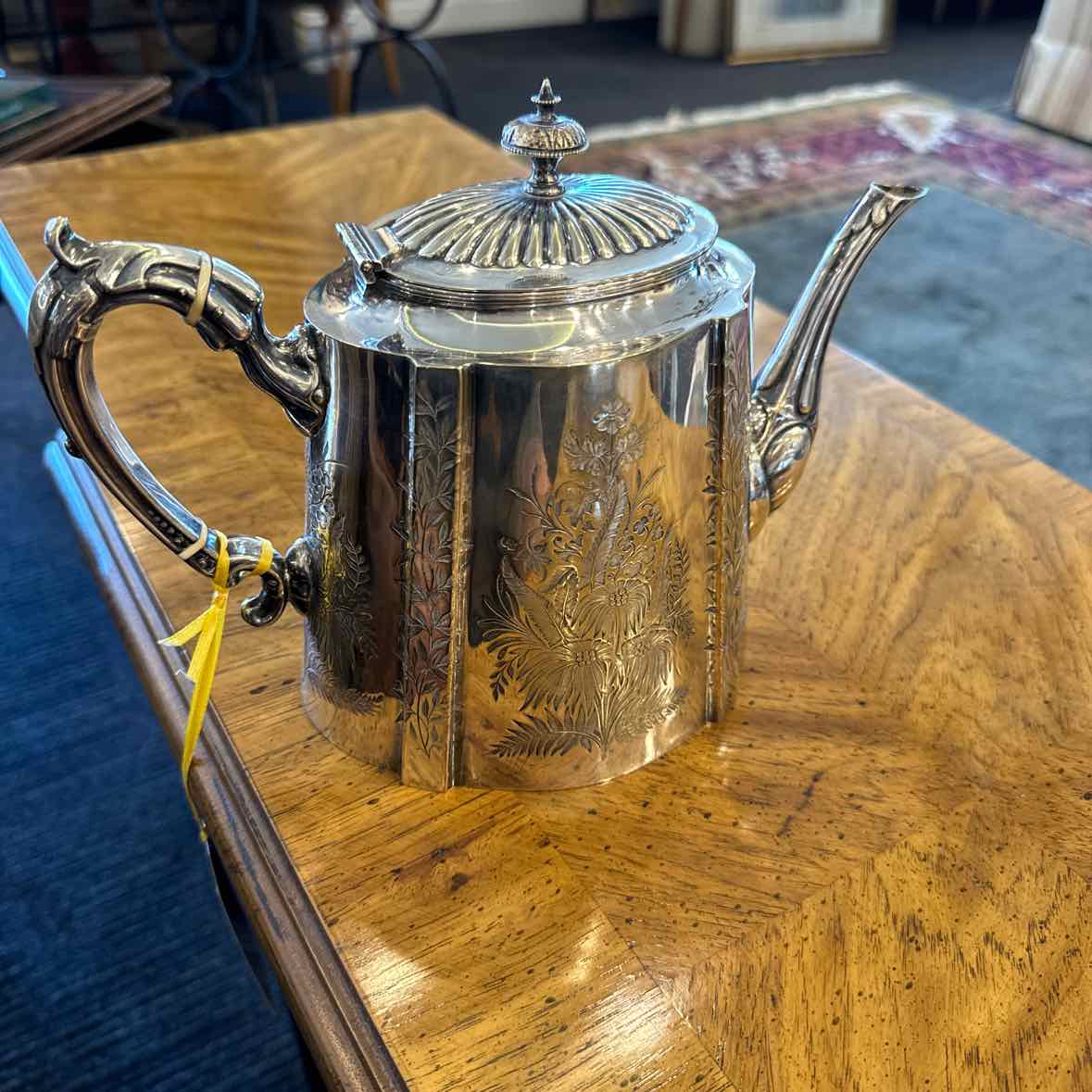 Early 20th C Engraved Coffee Pot