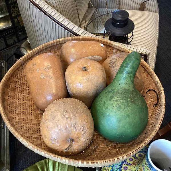 Fisherman's Basket With Dried Gourds