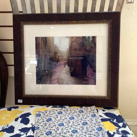 Photo of Man w/Red Umbrella (framed)