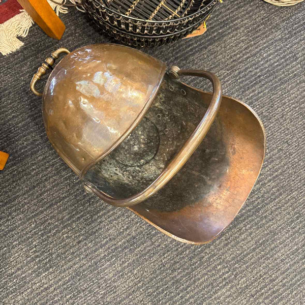 Vintage Brass Coal Bin