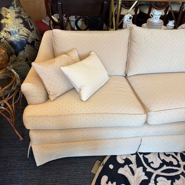 Pale Yellow Patterned Sofa